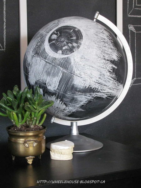 Chalkboard Death Star Globe