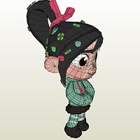 "Vanellope Von Schweetz" Paper Model