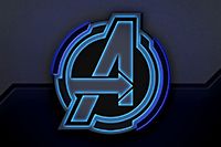 "Avengers Campus Logo (Night)" Desktop Wallpaper